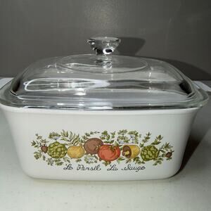 Corning Ware P-4-B Spice of Life Le Persil La Sauge Casserole w/Lid 7x5.5x3"